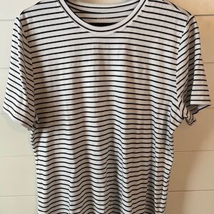 French Laundry Monochrome Striped Short Sleeve Tee